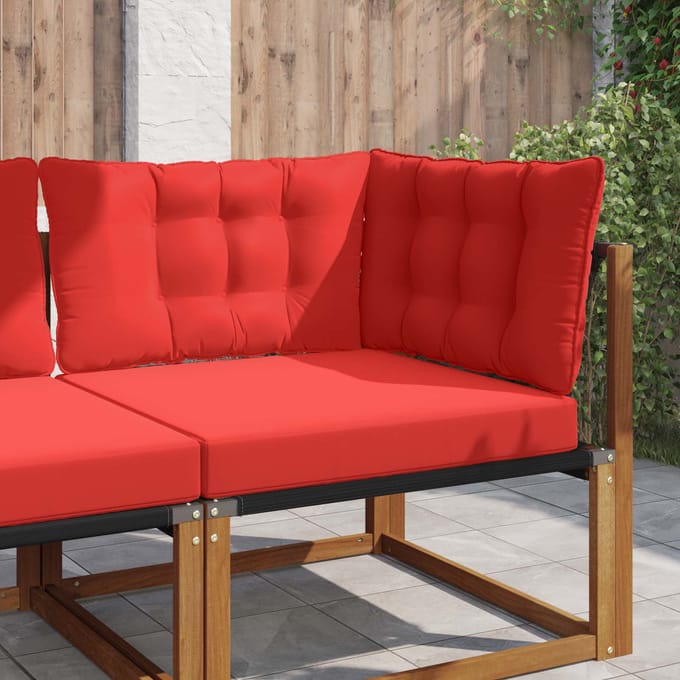 vidaXL - Buitenbankkussen - Polyester - Rood - 68,5 - x - 68,5 - cm