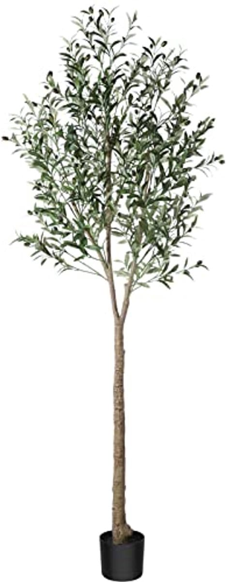 Kunstolijfboomplant 210 cm - Kunstplanten in pot voor binnen en buiten