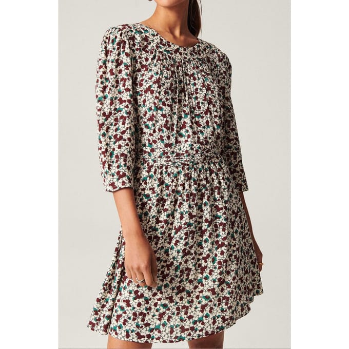 BA&SH Robe Elys Ecru Maat: S | Mini Jurken Outlet | Dames | Ecru