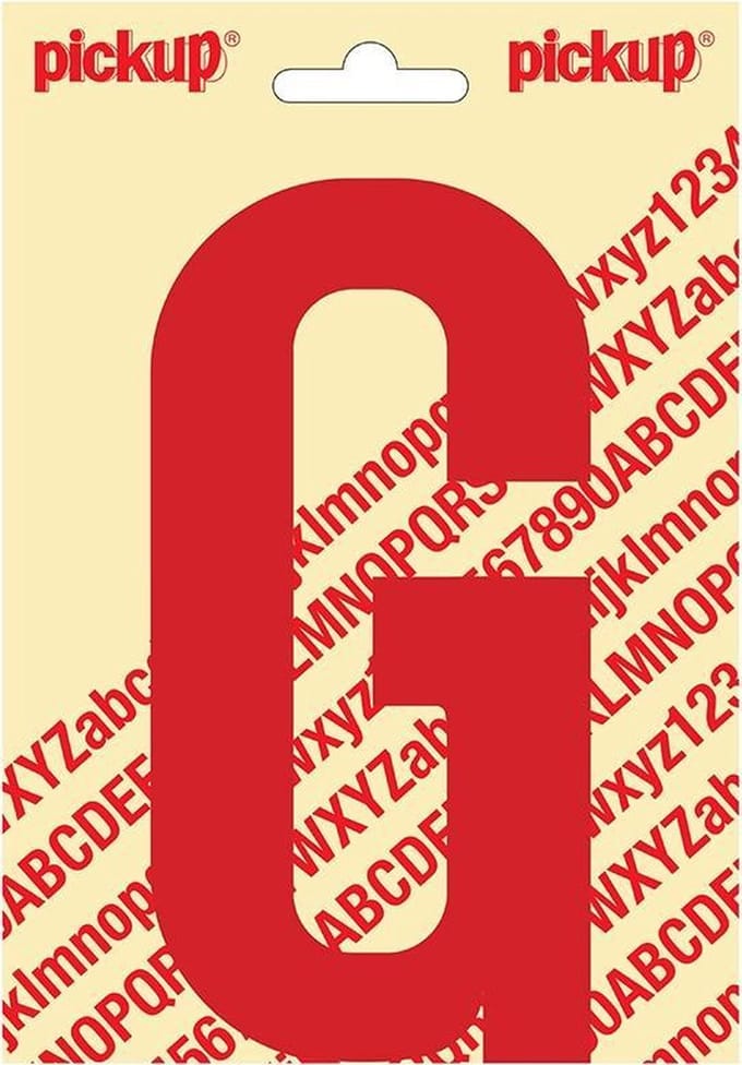 Pickup plakletter Nobel 150mm rood G - 31022150G