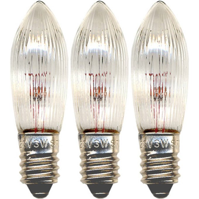 STAR TRADING Vervangingslamp E10 3W 3-pack