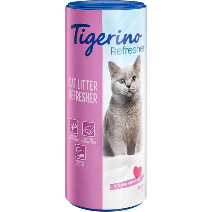 2x700g Babypoedergeur Tigerino Deodoriser/Refresher voor Kattenbakken