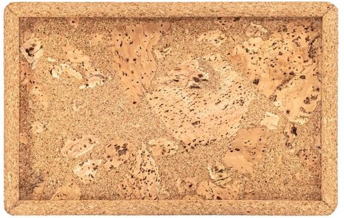 ZICZAC - Dienblad - QUERCO - 100% kurk - Rechthoekig - 22,5x14,5cm - Rock - SET/2