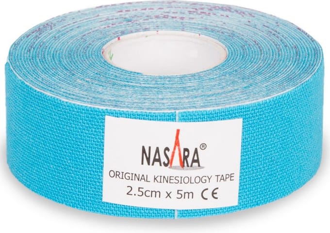 Nasara Kinesio tape - Blauw | Huidvriendelijk | 2,5 cm | Extra smal