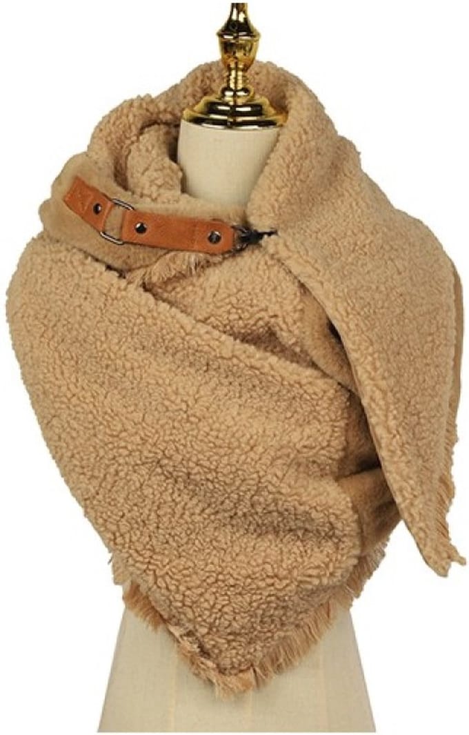Sjaal Barrow - Omslagdoek - Vachtsjaal - Teddy/Faux Fur - Sand
