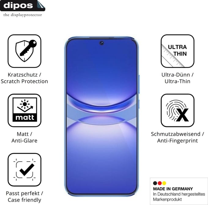 dipos – 4x Matte Beschermfolie geschikt voor Huawei Nova 12 Lite | Krasbestendige & antireflecterende Screenprotector Ultra-Thin