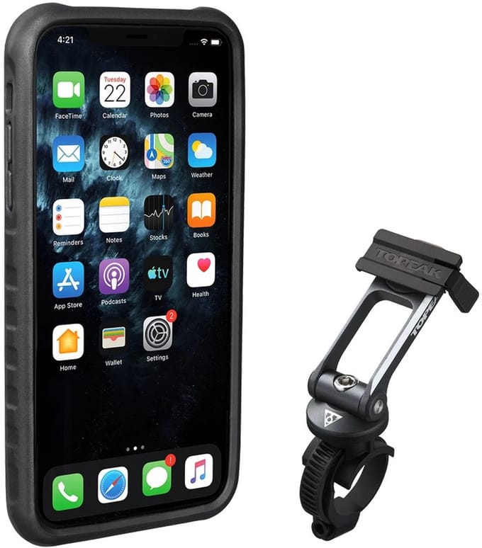 Topeak RideCase iPhone 11 Pro Max + houder - Zwart/grijs