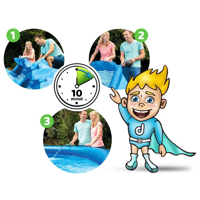 Intex Easy Set - Opblaasbaar Zwembad - 244x61 cm - Blauw - (28108NP)