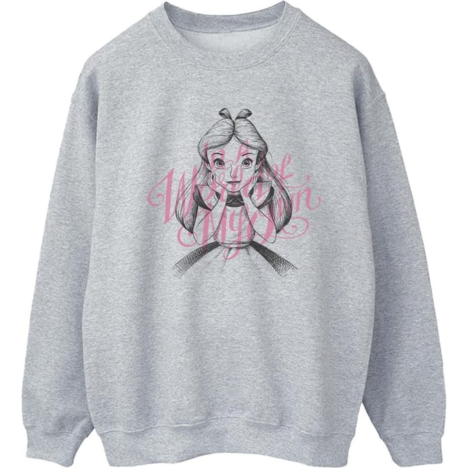 Disney Dames/Dames Alice In Wonderland In Een Wereld Van Mijn Eigen Sweatshirt (Sportgrijs)