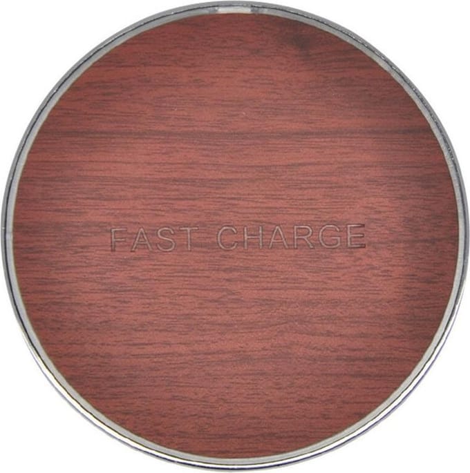 DrPhone QLA6 - Draadloze Oplader � Wireless Charger � Micro Usb Cable - Geschikt Voor iOS/Android Smartphones-Donker Bruin