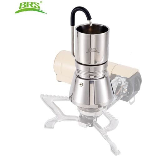 BRS TC05 draagbare roestvrijstalen mokkapot voor buiten, 250ML
