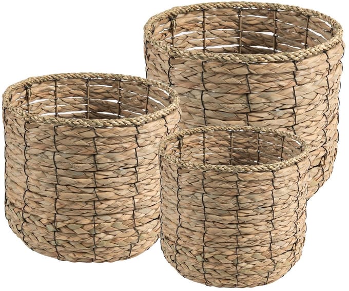 Zeegrasmanden CEBU, set van 3 - naturel