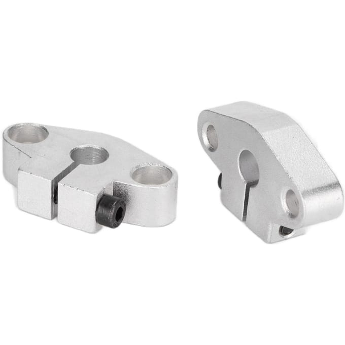 2 Pcs Support d'Axe Optique Horizontal 0,3 pouce Résistance à l'Usure Support de Rail Linéaire Droit white