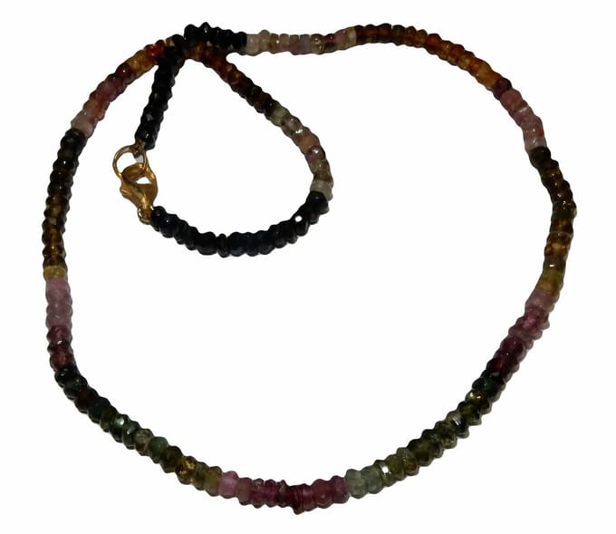 AAA Toermalijn Facet Collier