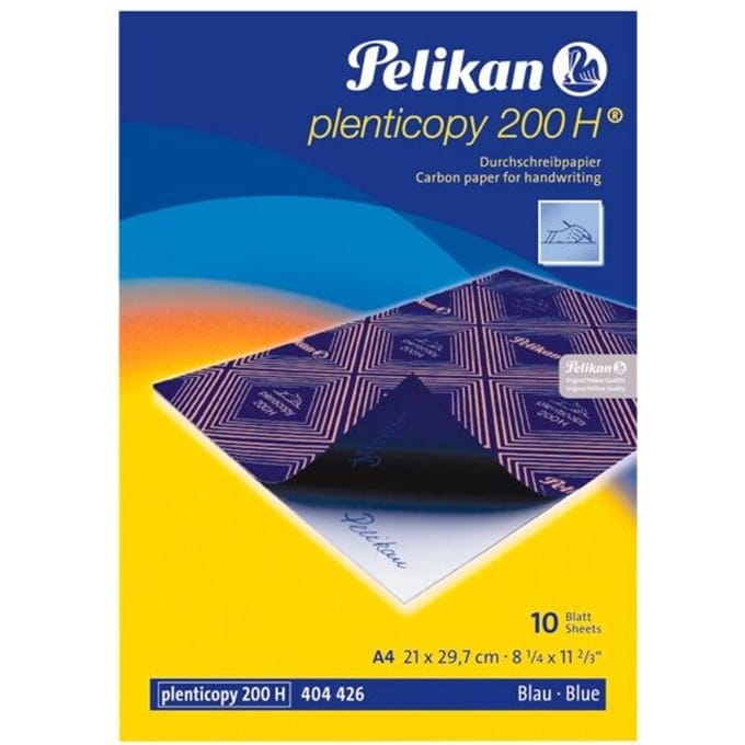Pelikan Handwriting carbon paper Plenticopy 200Hblue 10-sheets-fo/A4