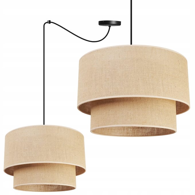 Hanglamp Jute Boho 40cm - Stijlvolle Plafondlamp voor Boven de Tafel