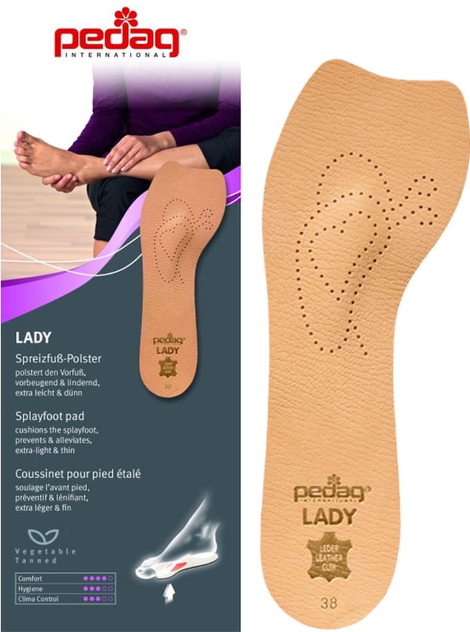 Pedag Lady inlegzolen | Leer | Maat 36