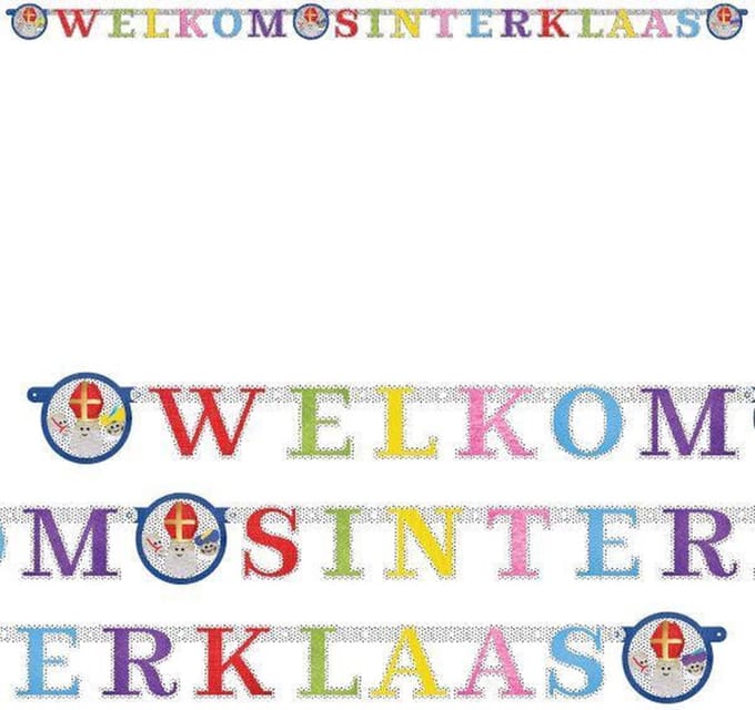 Sinterklaas Decoratie - Slinger Welkom (1,5 meter)
