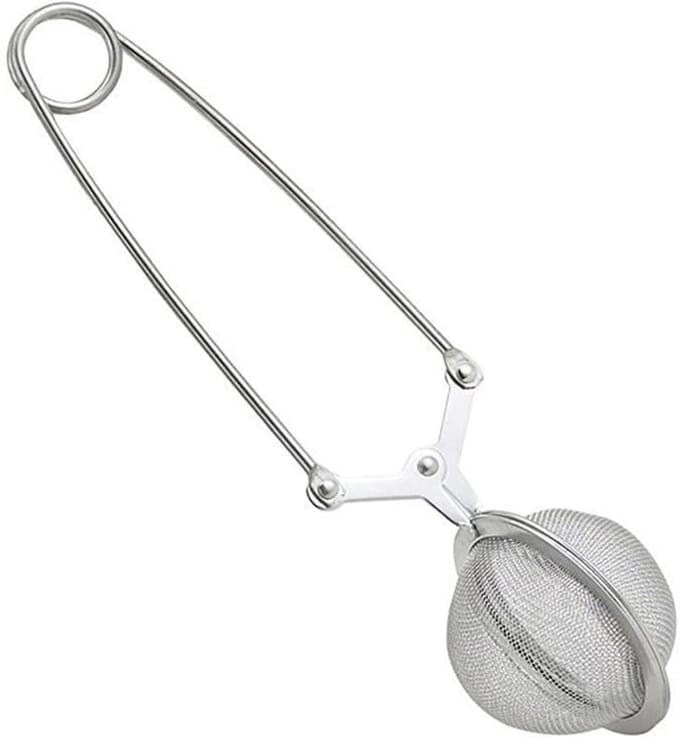 Theezeef met Handgreep Theefilter RVS - Thee Ei Theezeefjes voor Losse Thee - Zilver