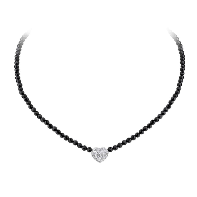 Celesta Silber Collier 925 Silber rhodiniert Achat Zirkonia