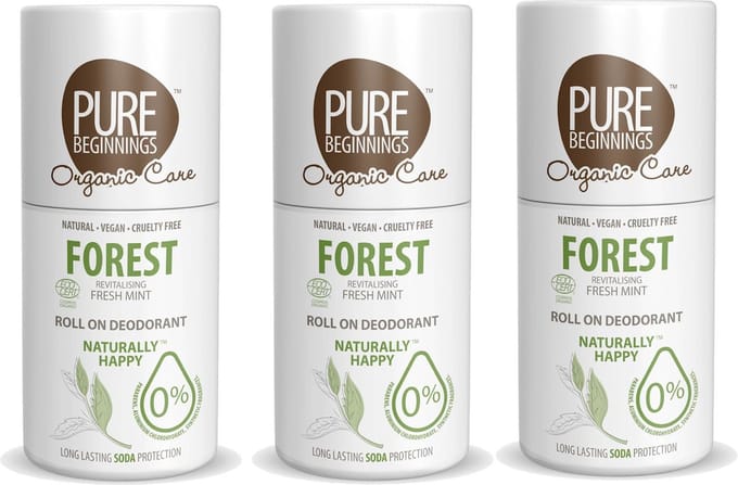 Pure Beginnings - Roll on deodorant - Forest - Revitalising Fresh Mint - 75ml - 3 Pak