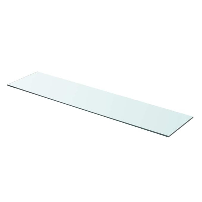 vidaXL - Wandschap - transparant - 90x20 - cm - glas