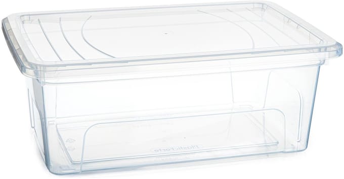 Plasticforte Opslagbox Easy met deksel - 1x - 9.7 Liter - 40 x 26 x 15 cm - transparant - kunststof
