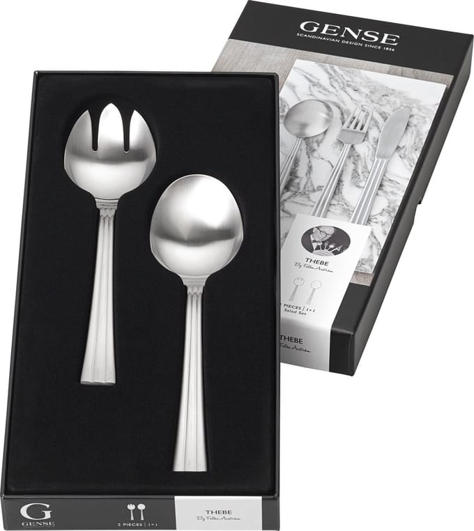 Gense Salad servers Thebe 21 cm Matte Staal