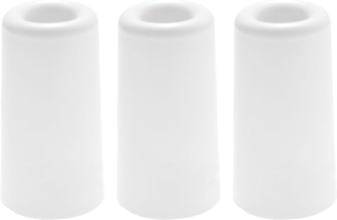 Deltafix Deurbuffer - 3x - deurstopper - wit - rubber - 75 x 40 mm - schroefbevestiging