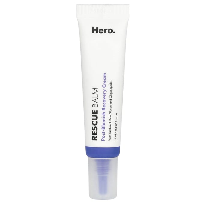 Hero Cosmetics, Baume de secours, 0,507 fl oz (15 ml) white