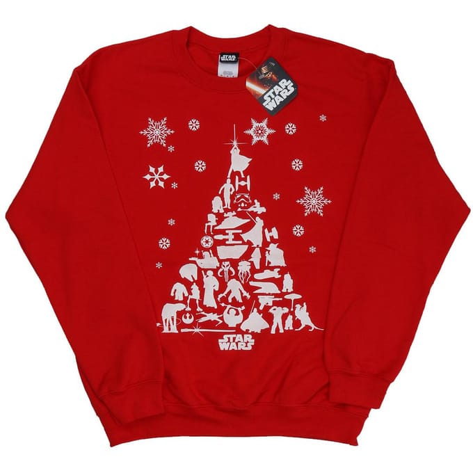 Star Wars Heren Kerstboom Sweatshirt (Rood)