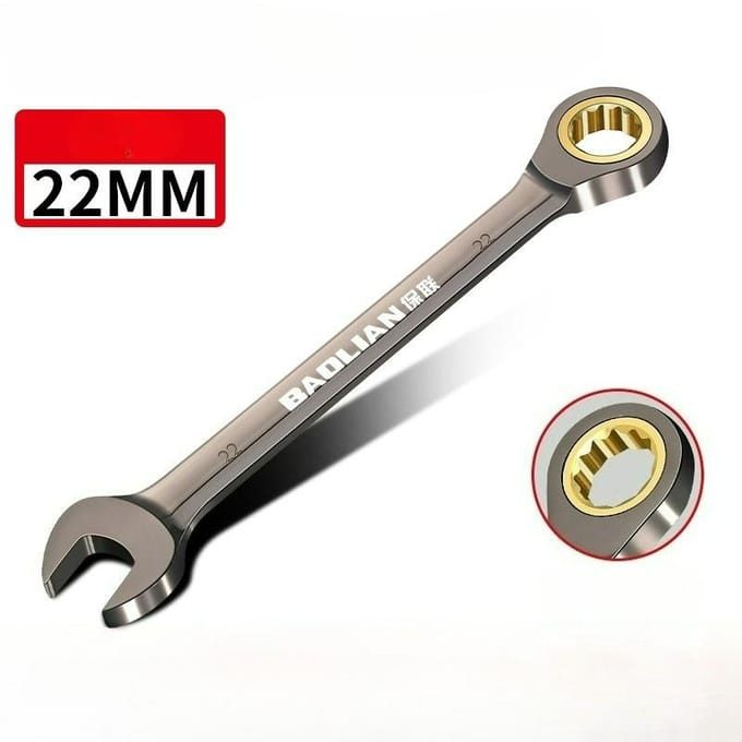 Jeu de clés à cliquet Torx double extrémité à effort rapide pour la réparation automobile 22mm gray