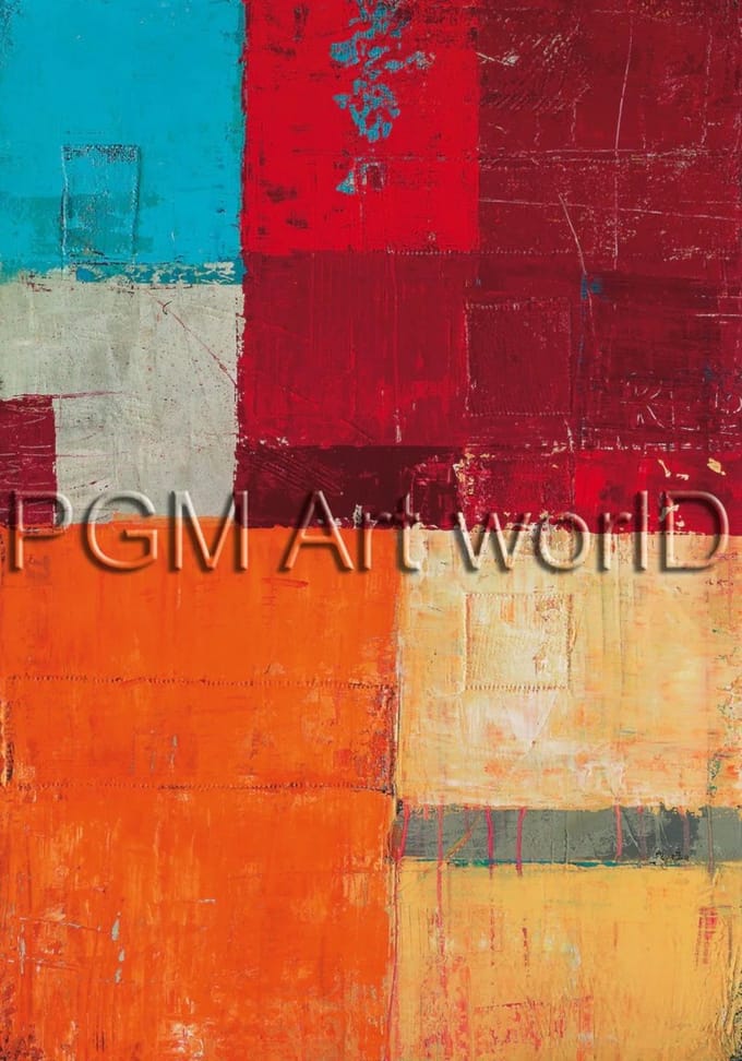 Kunstdruk Ralf Bohnenkamp - Colored Composition II 70x100cm