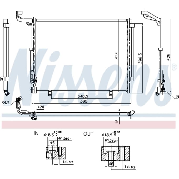 Condensator, airconditioning NISSENS 941092