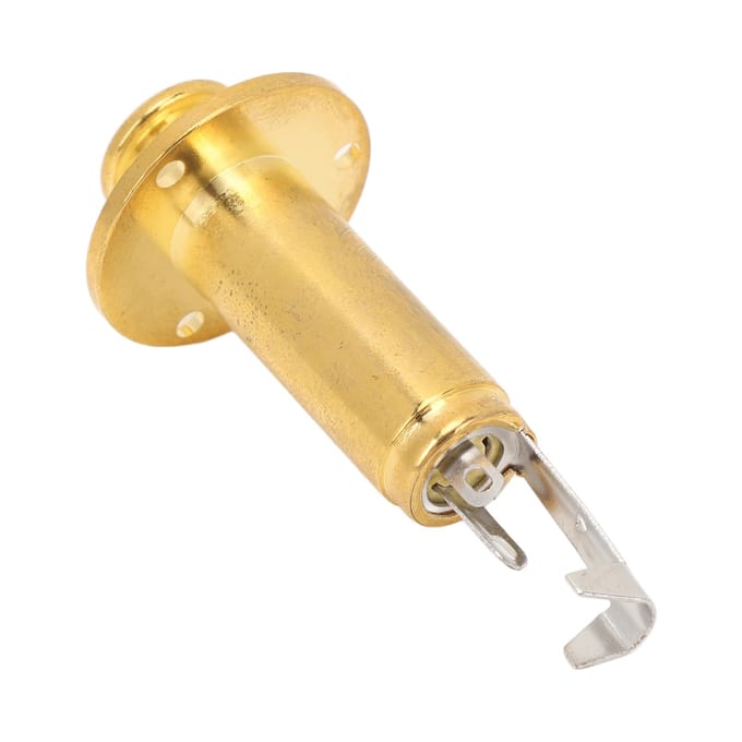 6,35 mm Elektrische Gitaar Mono Eindpin Output Jack Messing Legering Hoge Gevoeligheid EQ Equalizer Output zilver