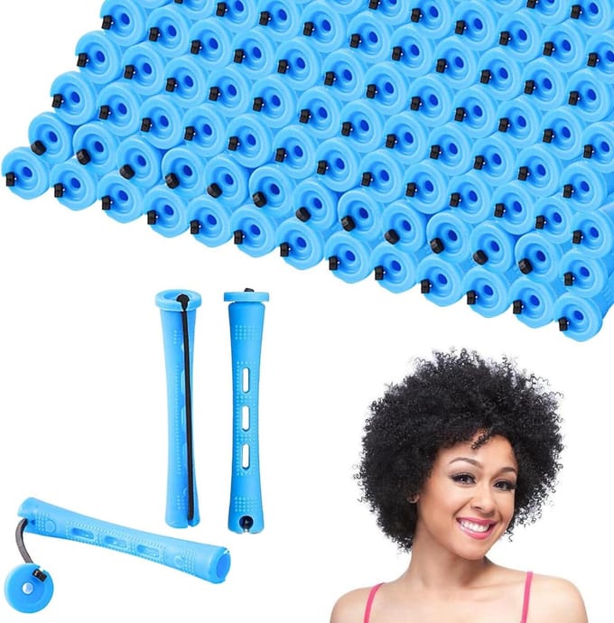 Permanent Krulsets - Haarrollers - Zelf Haar Krullen - Verwarmingsvrij - 80 Stuks - Blauw