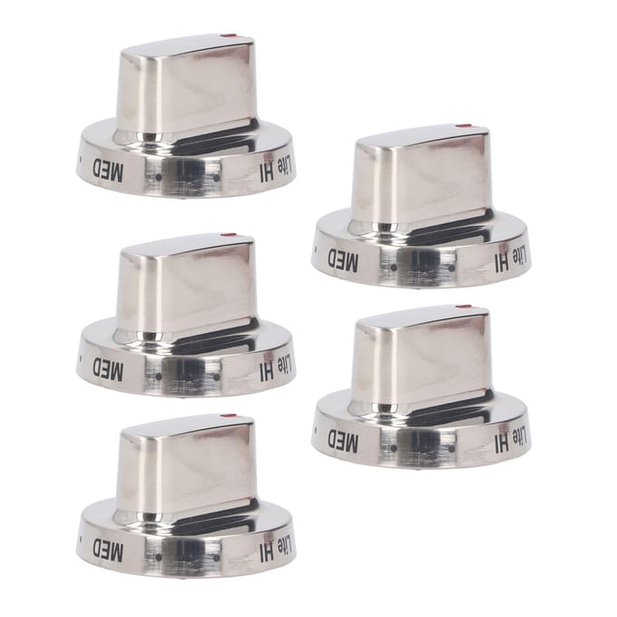 5 stuks gasfornuis knopafdekking bedieningsknoppen roestvrij staal voor DG64?00472A DG64?00473A gray