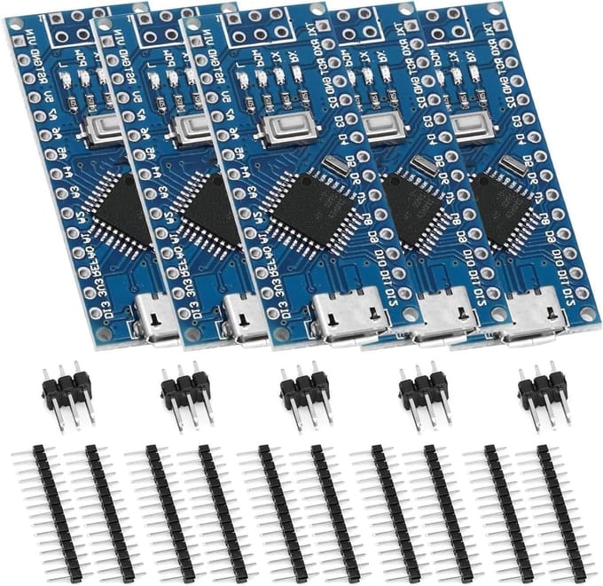 Ontwikkelingskaart met 5 Modules en CH340G Controller - 5V, 16MHz, Geschikt voor Elektronische Projecten en Microcontroller Toepassingen
