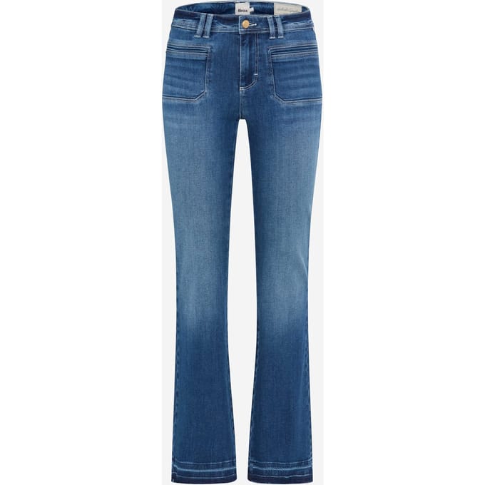 Brax Dames   Style ANA USED REGULAR BLUE, denim blauw regular, maat 36