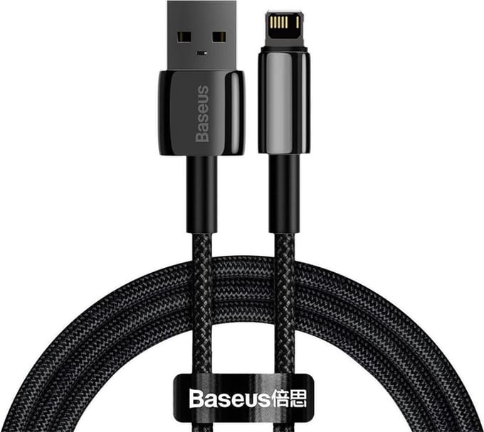 Baseus - Tungsten - USB - Lightning-kabel 2,4 A - 2 - m - zwart - (CALWJ-A01)