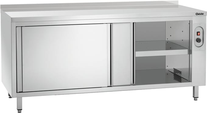 Bartscher Warmhoudkast - RVS - 2 Schuifdeuren + Achteropstand - 20°C/80°C - 1800x700x850mm