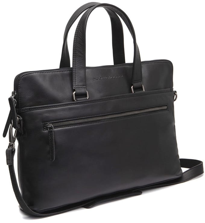 Chesterfield Elvas Waxed Pull Up Laptoptas - 15 inch - Zwart