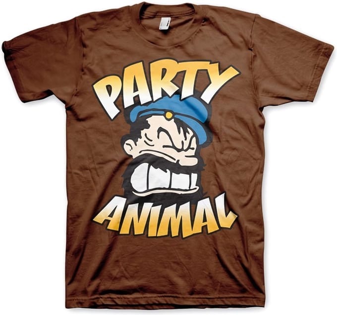 Popeye Brutos Party Animal T-shirt bruin