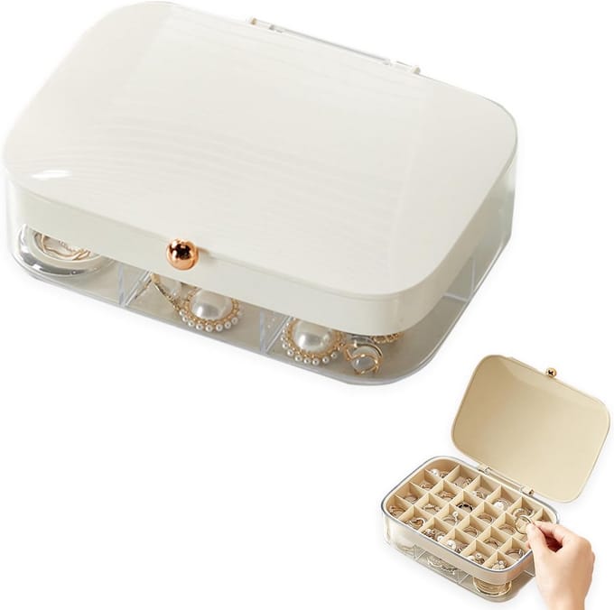 Opbergdoos met Vakjes - Dubbellaags Sieraden & Accessoire Organizer met 30 Compartimenten