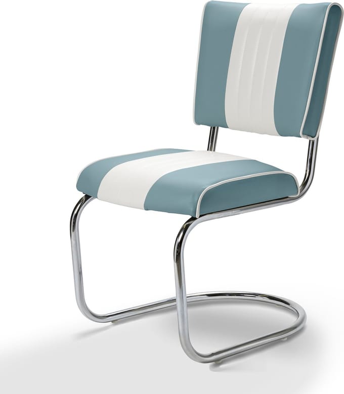 Bel Air Retro Eetkamerstoel CO-27 Blauw