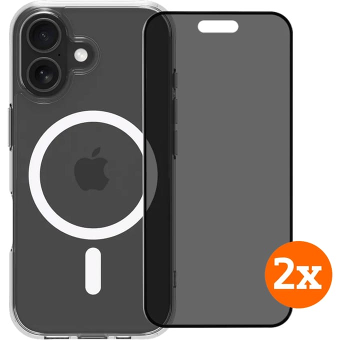 BlueBuilt Protective Back Cover MagSafe iPhone 17 + Privacy Screenprotector Duo Pack