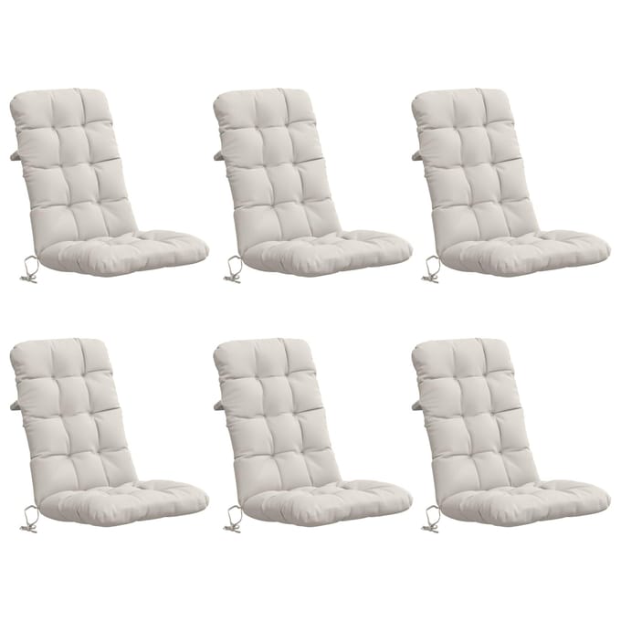 vidaXL - 6-delige - hoogrugkussen - VIANEN - 6 - pcs - 100% - Polyester - Wit