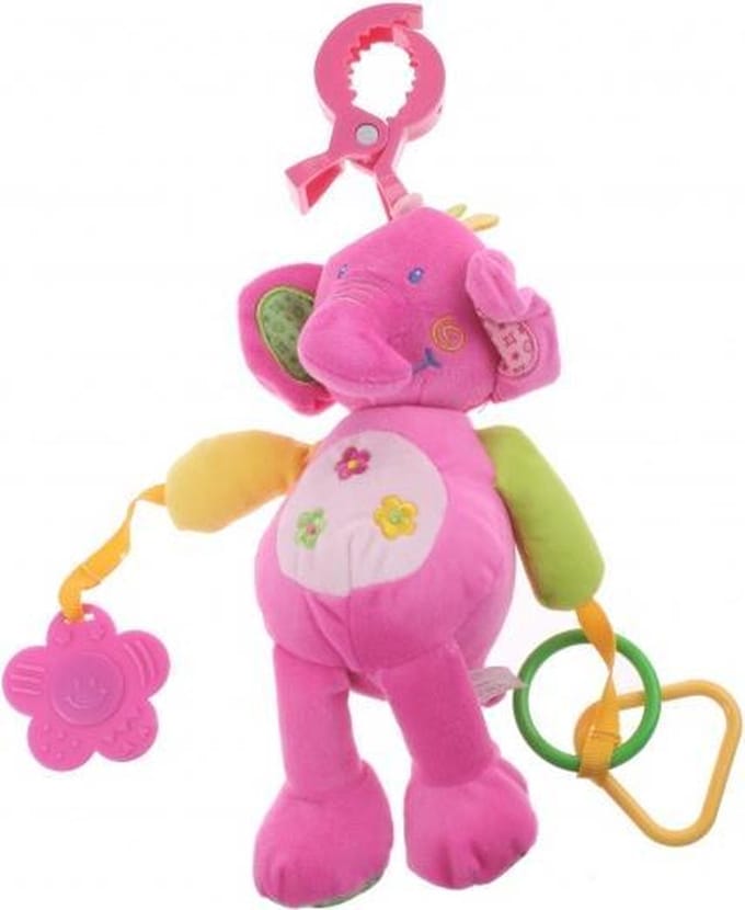 Eddy Toys Knuffel & Rammelaar Pluche Olifant 24 Cm