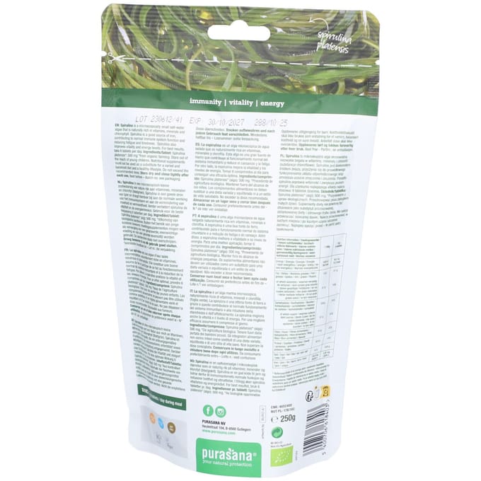 Purasana Vegan Spirulina - 500 tabl - BIO