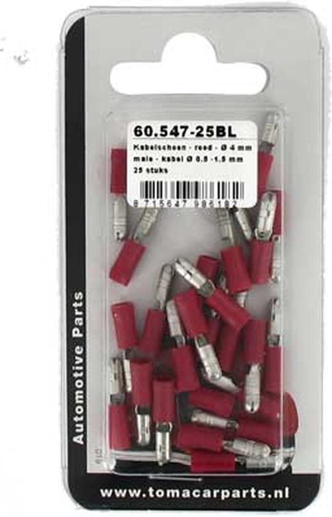 Kabelschoen Ø 4 mm 25 stuks blister